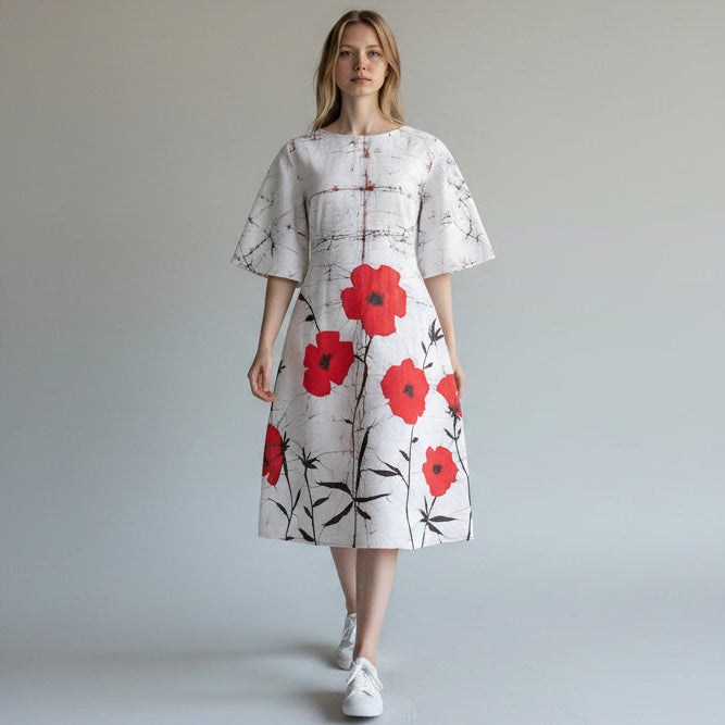 Bell Sleeve Poppy Dress